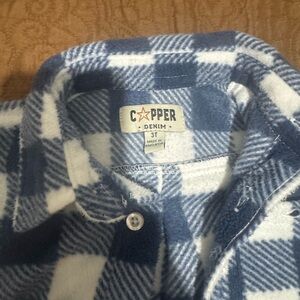 C*PPER Denim Blue and White Plaid Shirt